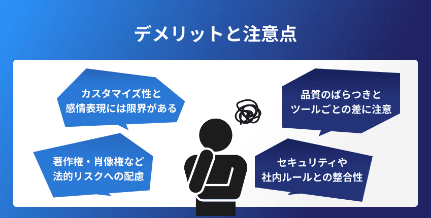 AI動画生成のデメリットと注意点
